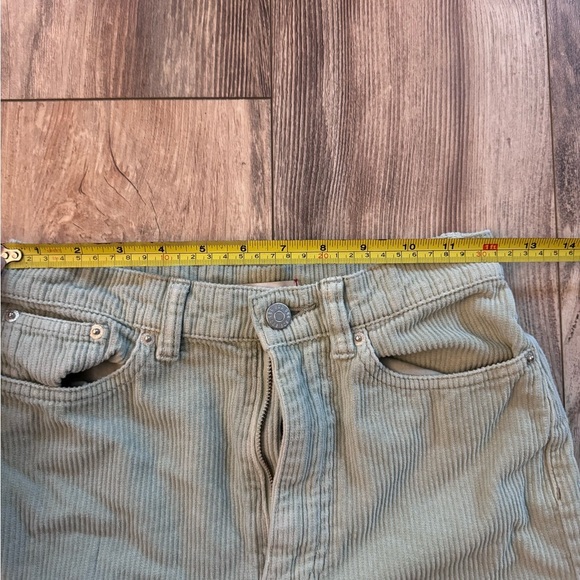 BDG Urban Outfitters High & Wide Corduroy Pants Women's 24 Green High Rise style - Picture 4 of 7